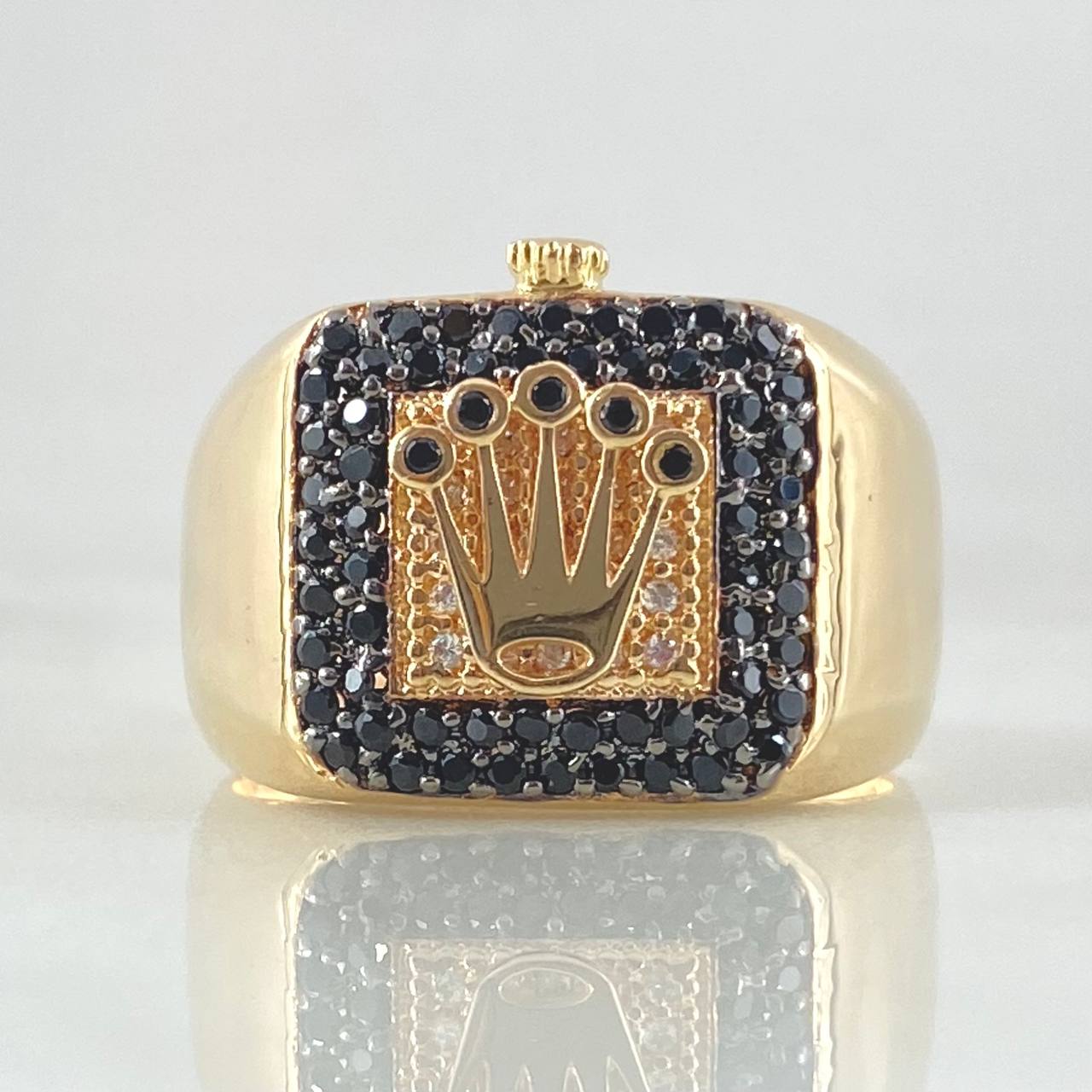 Crown Frame Thick Ring 7.4gr / Size 10 1/4 / 18K Gold *