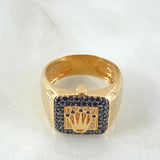 Crown Frame Thick Ring 7.4gr / Size 10 1/4 / 18K Gold *