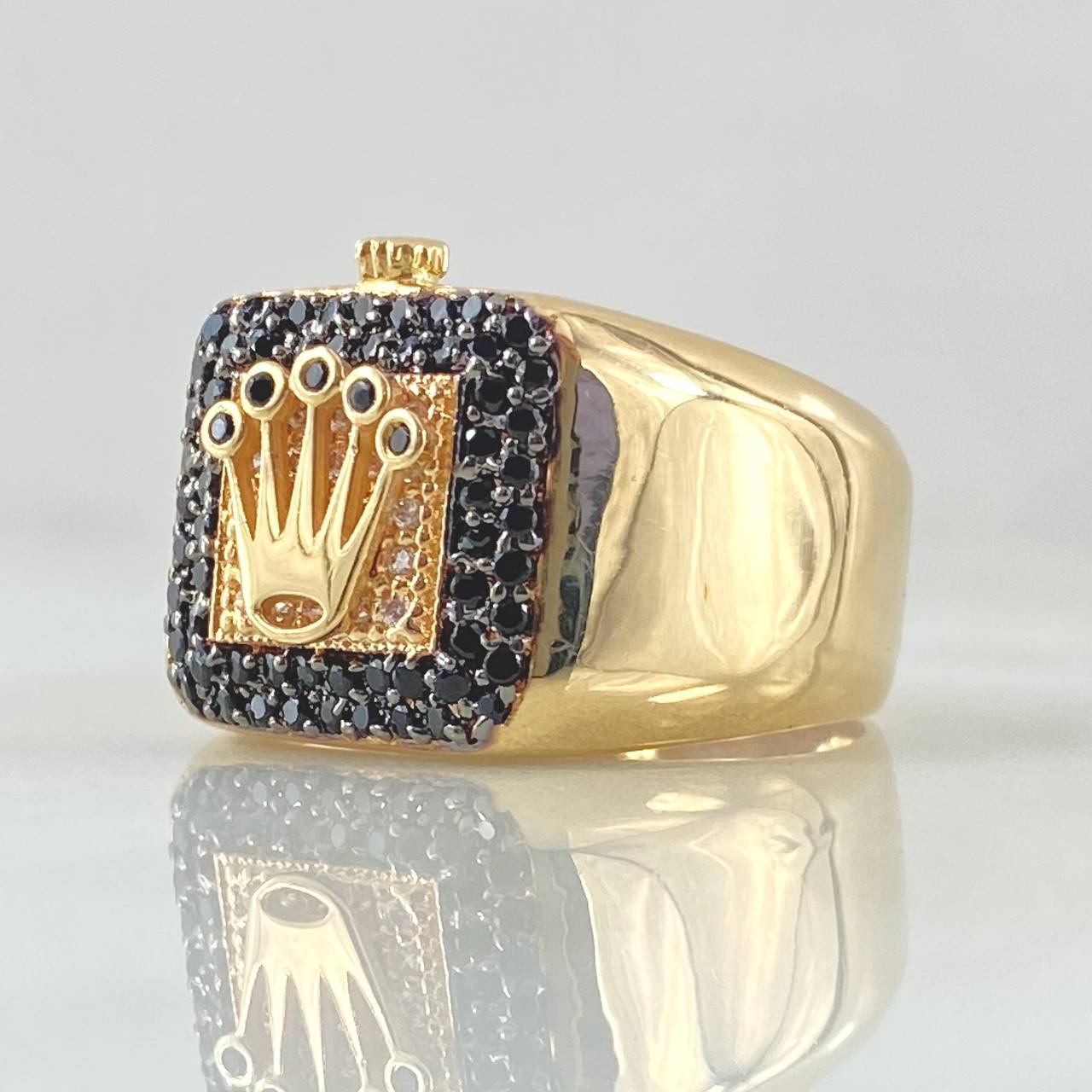 Crown Frame Thick Ring 7.4gr / Size 10 1/4 / 18K Gold *