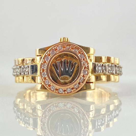 Anillo Cronotempo Relieve 6gr / T7 1/4 / Oro 18K *