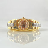 Relief Strap Ring 5.1gr / Size 7 1/2 / 18K Gold *