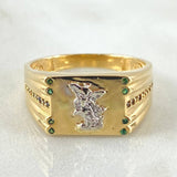 Split Signet Ring 5.4gr / Size 10 1/4 / 18K Gold *