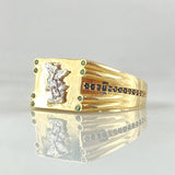 Split Signet Ring 5.4gr / Size 10 1/4 / 18K Gold *