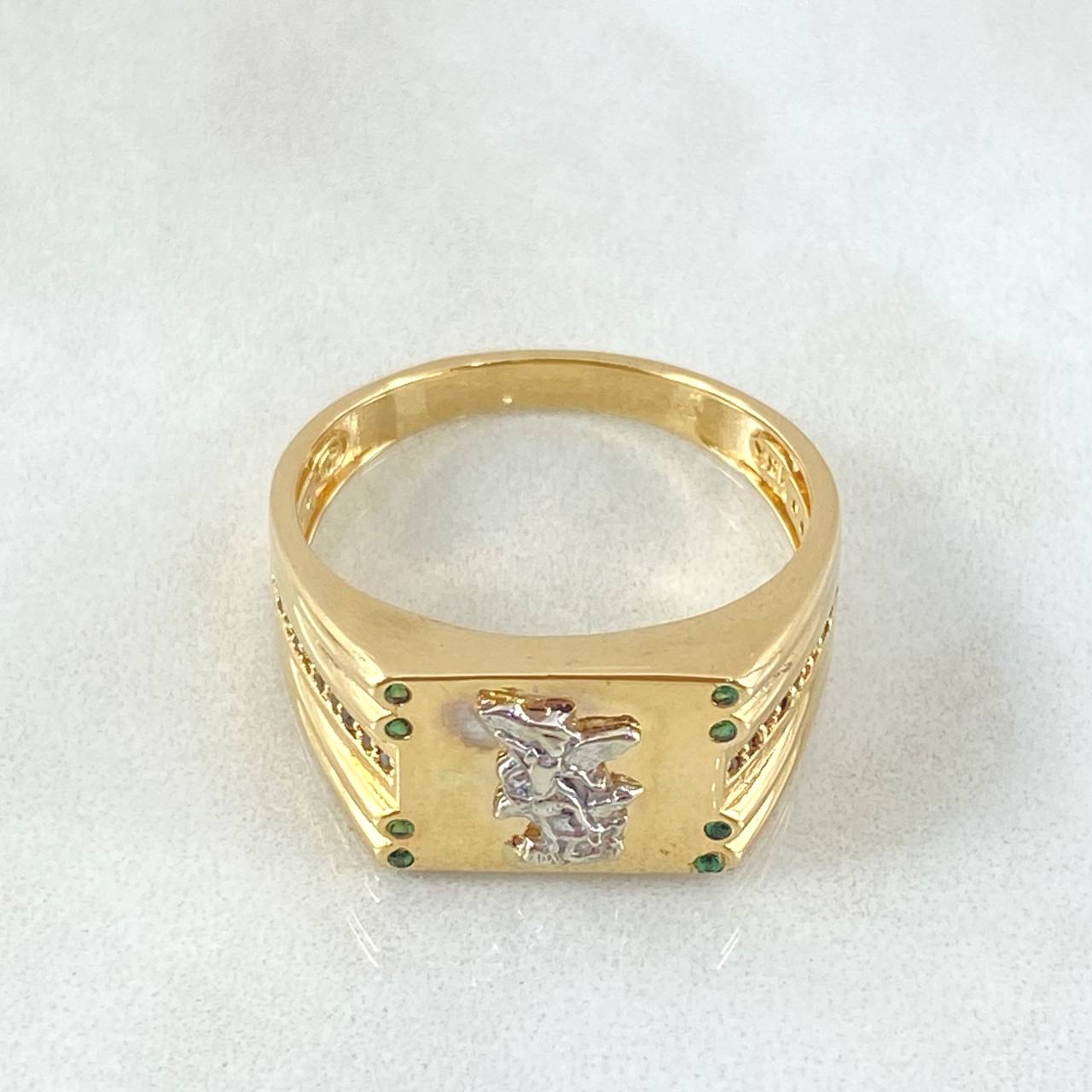 Split Signet Ring 5.4gr / Size 10 1/4 / 18K Gold *