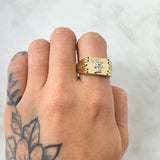 Split Signet Ring 5.4gr / Size 10 1/4 / 18K Gold *