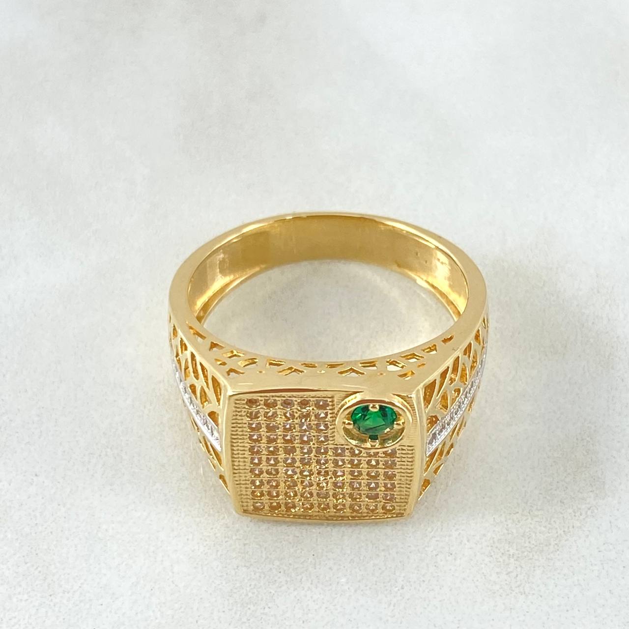 Dense Filigree Signet Ring 7.85gr / Size 10 3/4 / 18K Gold *