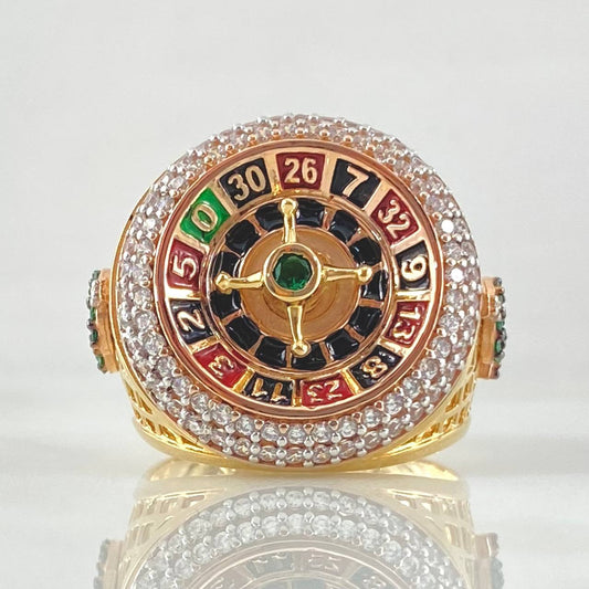 Anillo Ruleta Casino movil 13.8gr / T9 / Oro 18K *