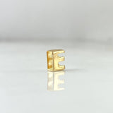 Herraje Letra E 0.3gr / 6mm Tambor Oro Amarillo 18K