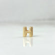 Herraje Letra H 0.4gr / 1/4 in / Oro Amarillo 18K
