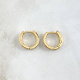 Hoop Earrings Hoop Earrings 3.15gr / 1.3cm / Colored Zircons 18K Yellow Gold