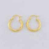 Candongas Ozy Punteada 1.8g / 3/4 in Oro Amarillo 18K