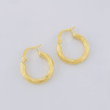 Candongas Ozy Punteada 1.8g / 3/4 in Oro Amarillo 18K