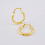 Candongas Ozy Punteada 1.8g / 3/4 in Oro Amarillo 18K