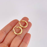 Candongas Ozy Punteada 1.8g / 3/4 in Oro Amarillo 18K