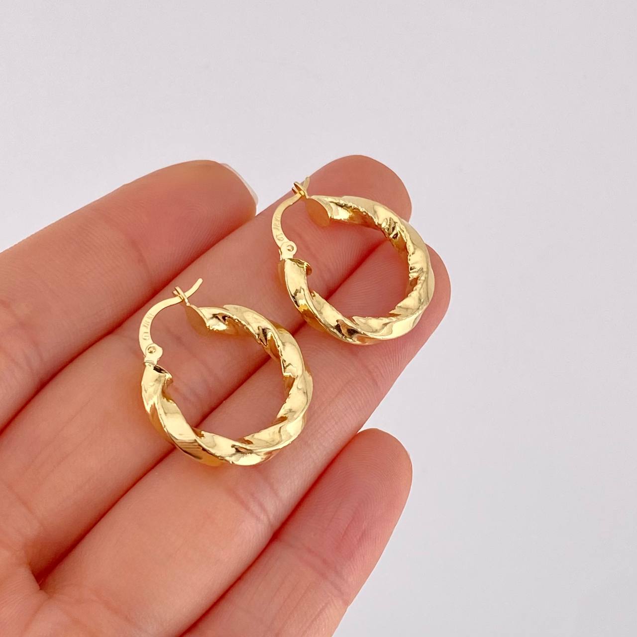 Hoop Earrings Asby 2.85g / 1 in Yellow Gold 18K