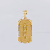 Dije Cristo Placa 10.8g / 2 in Oro Amarillo 18K