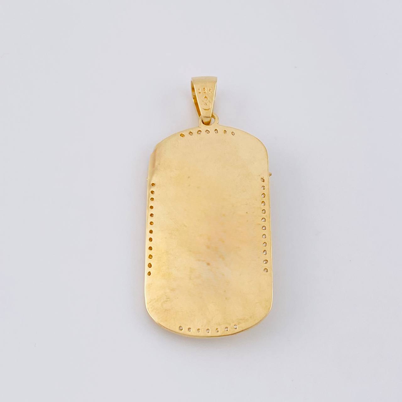 Dije Cristo Placa 10.8g / 2 in Oro Amarillo 18K