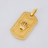Dije Placa Corona 7.15g / 1 1/2 in Oro Amarillo 18K