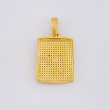 Dije Placa Rectangular Corona 7.75g / 1 1/4 in Oro Amarillo 18K