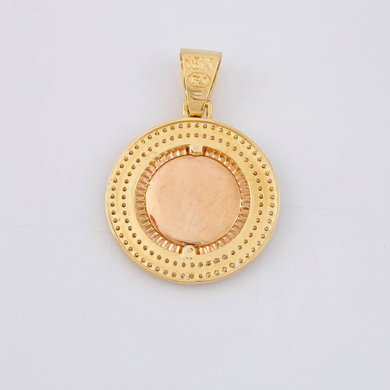 Dije Medalla Corona 7.2g / 1 1/2 in Tres Oros 18K