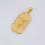 Dije Placa Cristo 6.6g / 1 1/2 in Oro Amarillo 18K
