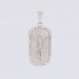 Pendant Plate Christ 6.3g / 1 1/2 in 18K White Gold