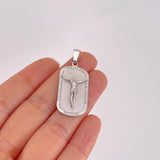 Pendant Plate Christ 6.3g / 1 1/2 in 18K White Gold