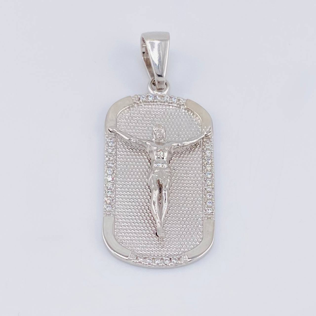 Pendant Plate Christ 6.3g / 1 1/2 in 18K White Gold