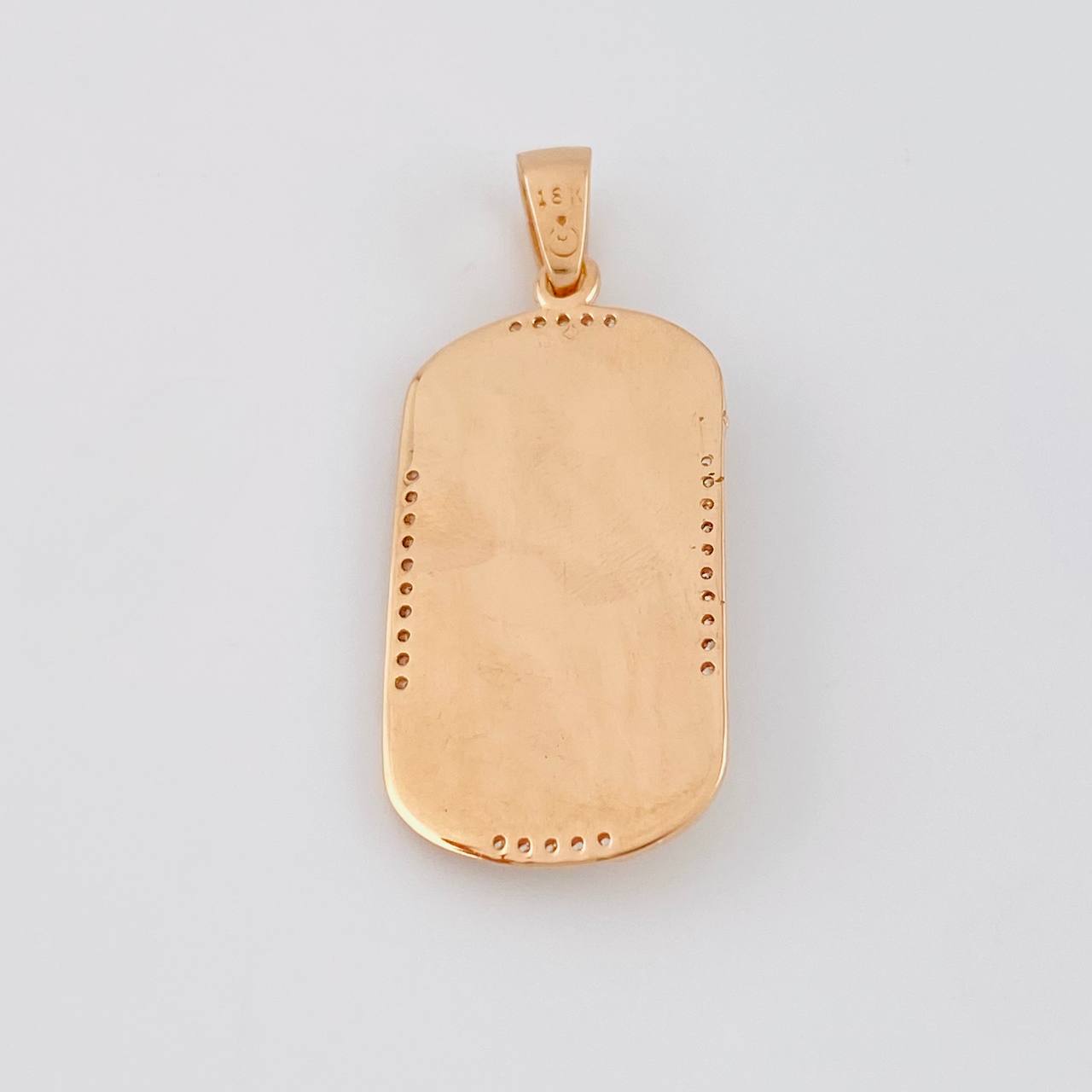 Dije Placa Cristo 5.6g / 1 1/2 in Oro Rosa 18K