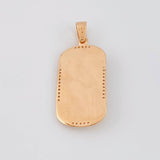 Dije Placa Cristo 5.6g / 1 1/2 in Oro Rosa 18K