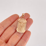 Dije Placa Cristo 5.6g / 1 1/2 in Oro Rosa 18K