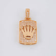 Pendant Rectangular Plate Crown 4.8g / 1 in 18K Rose Gold