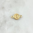 Herraje Letra R 0.4gr / 1.5cm / Circulo Texturizado Oro Amarillo 18K *