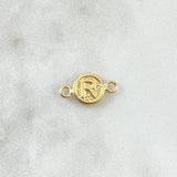 Herraje Letra R 0.4gr / 1.4cm / Circular Oro Amarillo 18K *
