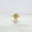 Herraje Letra R 0.4gr / 1.4cm / Circular Oro Amarillo 18K *