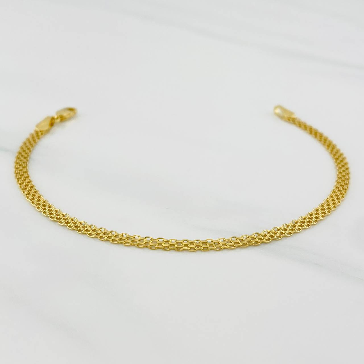 Pulso Chino 1.55g / 7 1/4 in / 3.22mm Oro Amarillo 18K