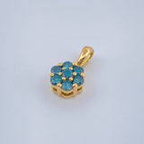 Dije Flor Diamantes 0.7gr / 1/2 in / Oro Amarillo 18K %
