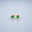 Topos Cuatro Garras Esmeraldas 0.75gr / 3mm Oro Amarillo 18K %