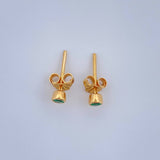 Topos Bisel Esmeraldas 0.85gr / 3.4mm Oro Amarillo 18K %