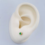 Topos Bisel Esmeraldas 0.85gr / 3.4mm Oro Amarillo 18K %
