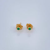 Topos Bisel Esmeraldas 0.7gr / 2.5mm Oro Amarillo 18K %