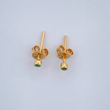 Topos Bisel Esmeraldas 0.7gr / 2.5mm Oro Amarillo 18K %
