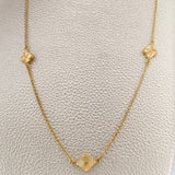 Cadena Espiga Trebol 3.8gr / 18 1/4 in / 1.4mm Oro Amarillo 18K %