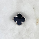 Charm Clover VCyA 1.6gr / 1.6cm / Black Onyx White Gold +4 ©