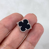 Charm Clover VCyA 1.6gr / 1.6cm / Black Onyx White Gold +4 ©
