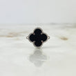 Charm Clover VCyA 1.6gr / 1.6cm / Black Onyx White Gold +4 ©