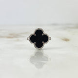 Charm Clover VCyA 1.6gr / 1.6cm / Black Onyx White Gold +4 ©