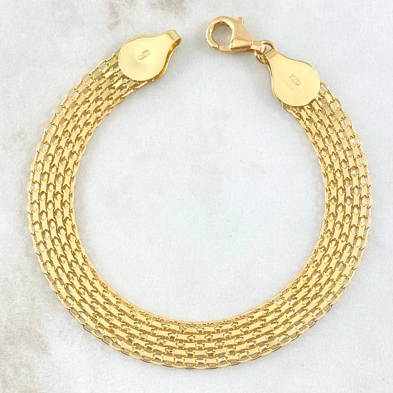 Bismark Bracelet 11.95gr / 7 3/4 in / 9.2mm Yellow Gold +1 18K !