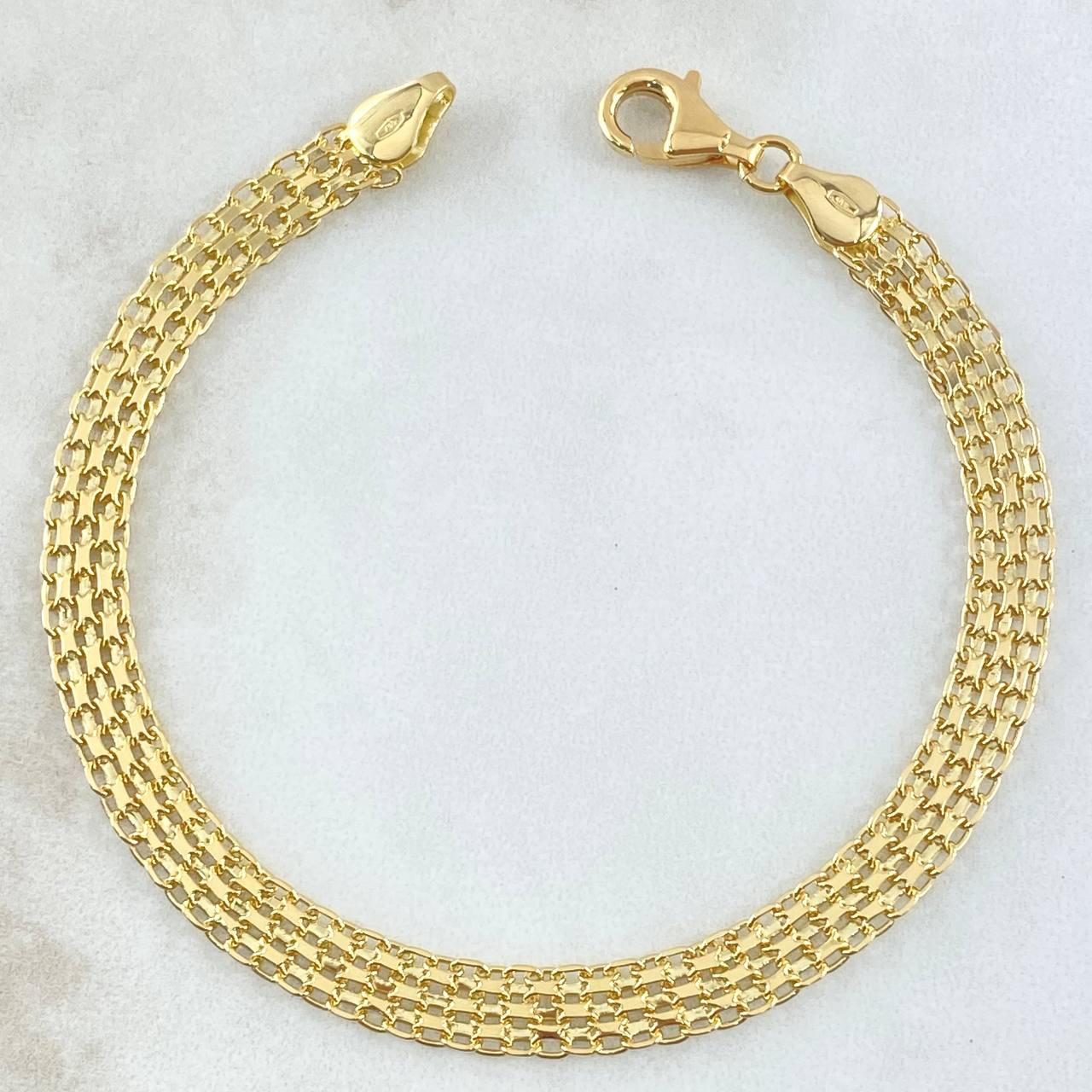 Bismark Bracelet 7.95gr / 7 1/2 in / 6.3mm Yellow Gold +1 18K !