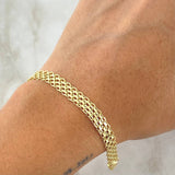 Bismark Bracelet 8gr / 7 1/2 in / 6.26mm Yellow Gold +1 18K !